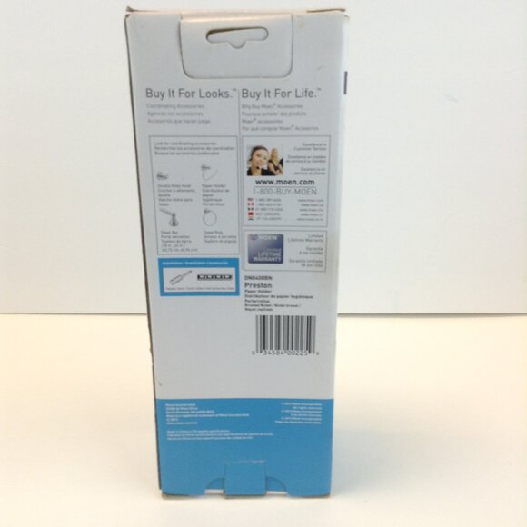 MOEN "Preston" DN8408BN Brushed Nickel Toilet Paper Holder - Picture 7 of 10